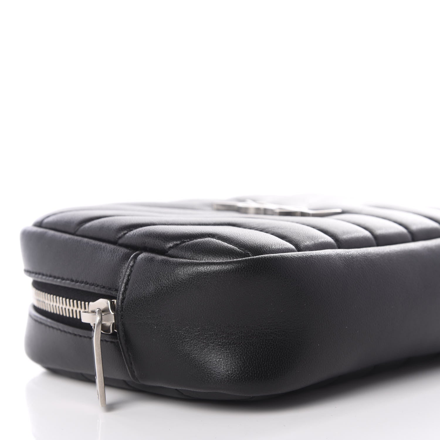 Saint Laurent Lambskin Y Quilted Monogram Loulou Cosmetic Case Black 7 of 9