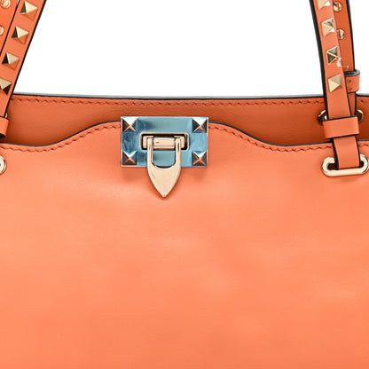 Valentino Garavani Vitello Medium Rockstud Tote Melon Sorbet 12 of 18