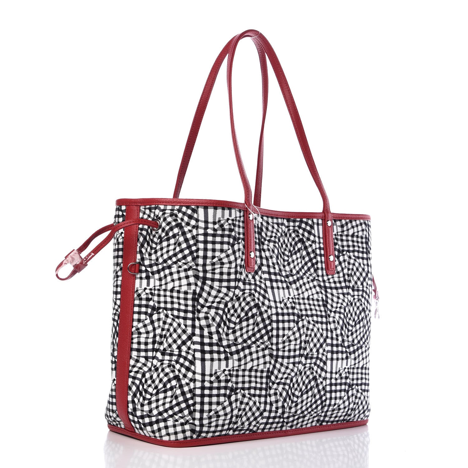 MCM Visetos Medium Liz Reversible Shopper Tote Ruby Red 7 of 11