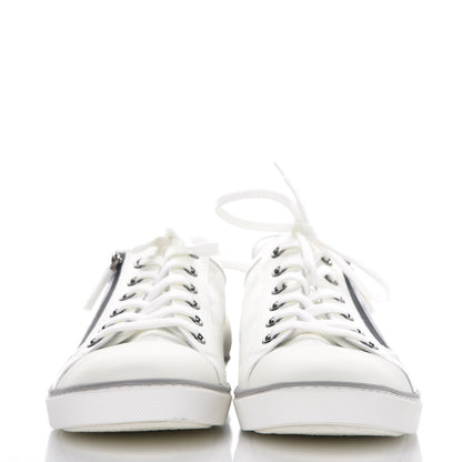 Louis Vuitton Calfskin Suede Damier Aventure Zip Up Sneaker 9.5 White 2 of 9