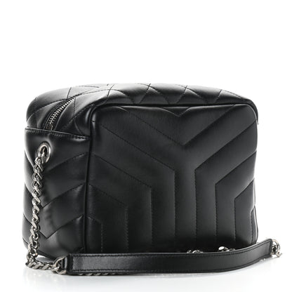 Saint Laurent Calfskin Y Quilted Monogram Small Loulou Bowling Bag Black 3 of 9
