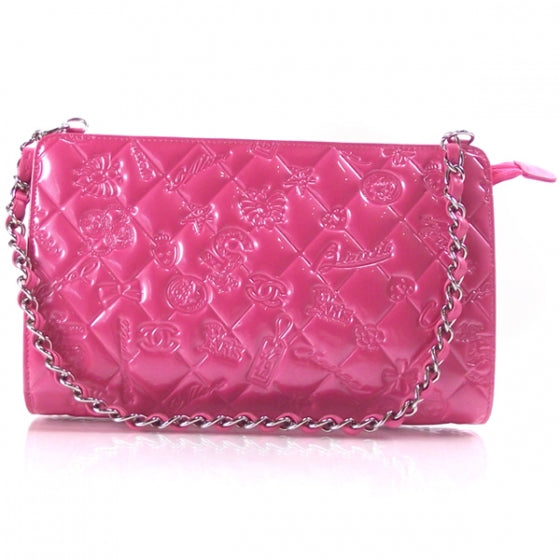 Patent Lucky Symbols Handbag