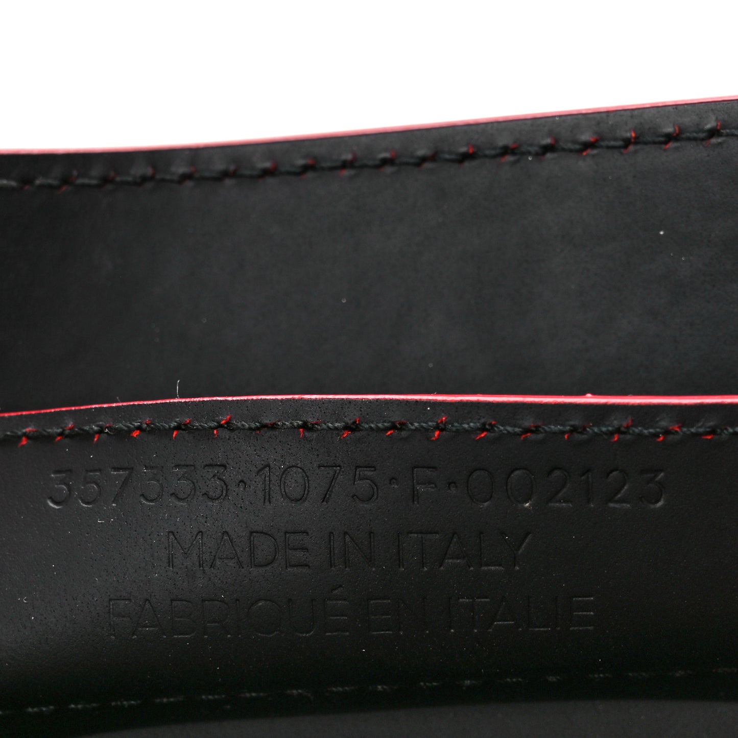 Rubberized Calfskin Papier Mini A4 Zip Around Tote Black Red