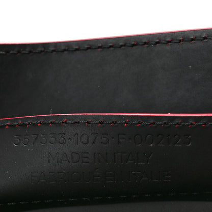 Balenciaga Rubberized Calfskin Papier Mini A4 Zip Around Tote Black Red 8 of 11