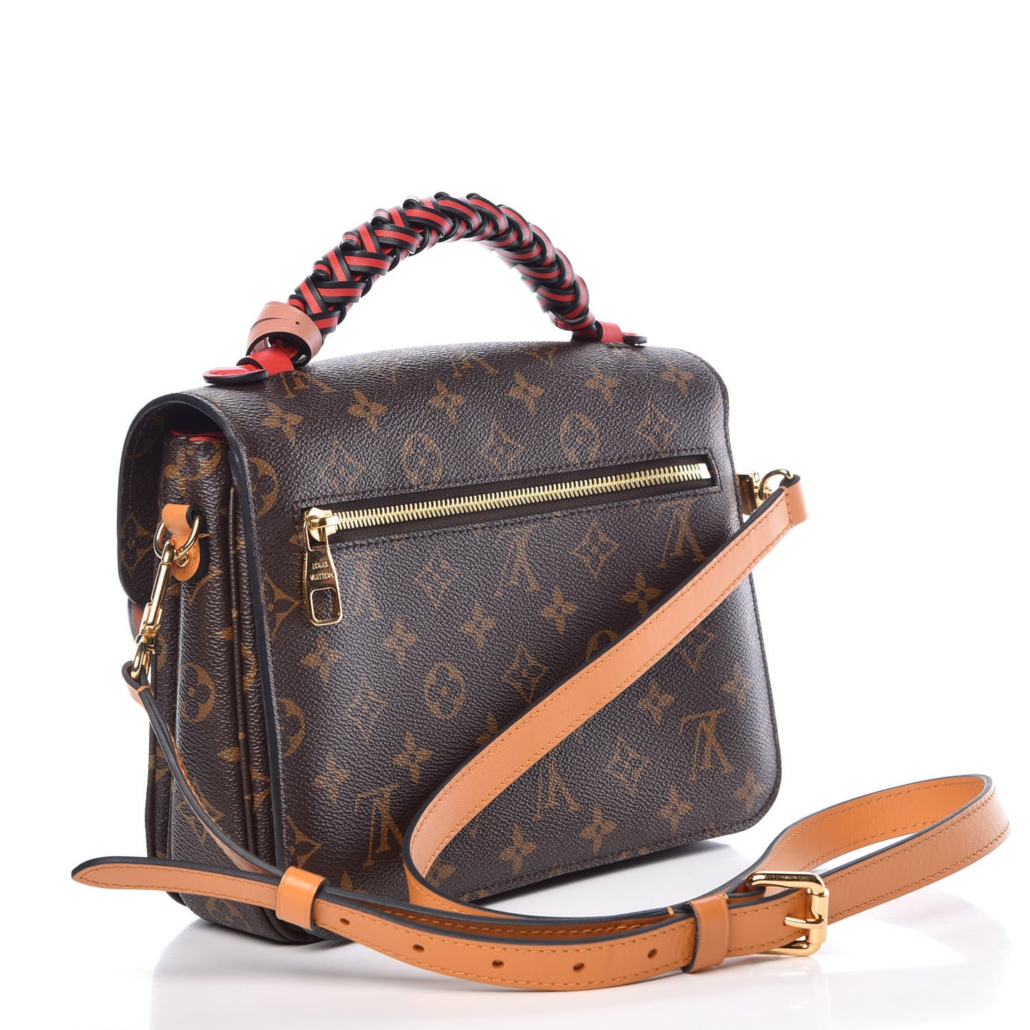 Monogram Braided Pochette Metis Coquelicot
