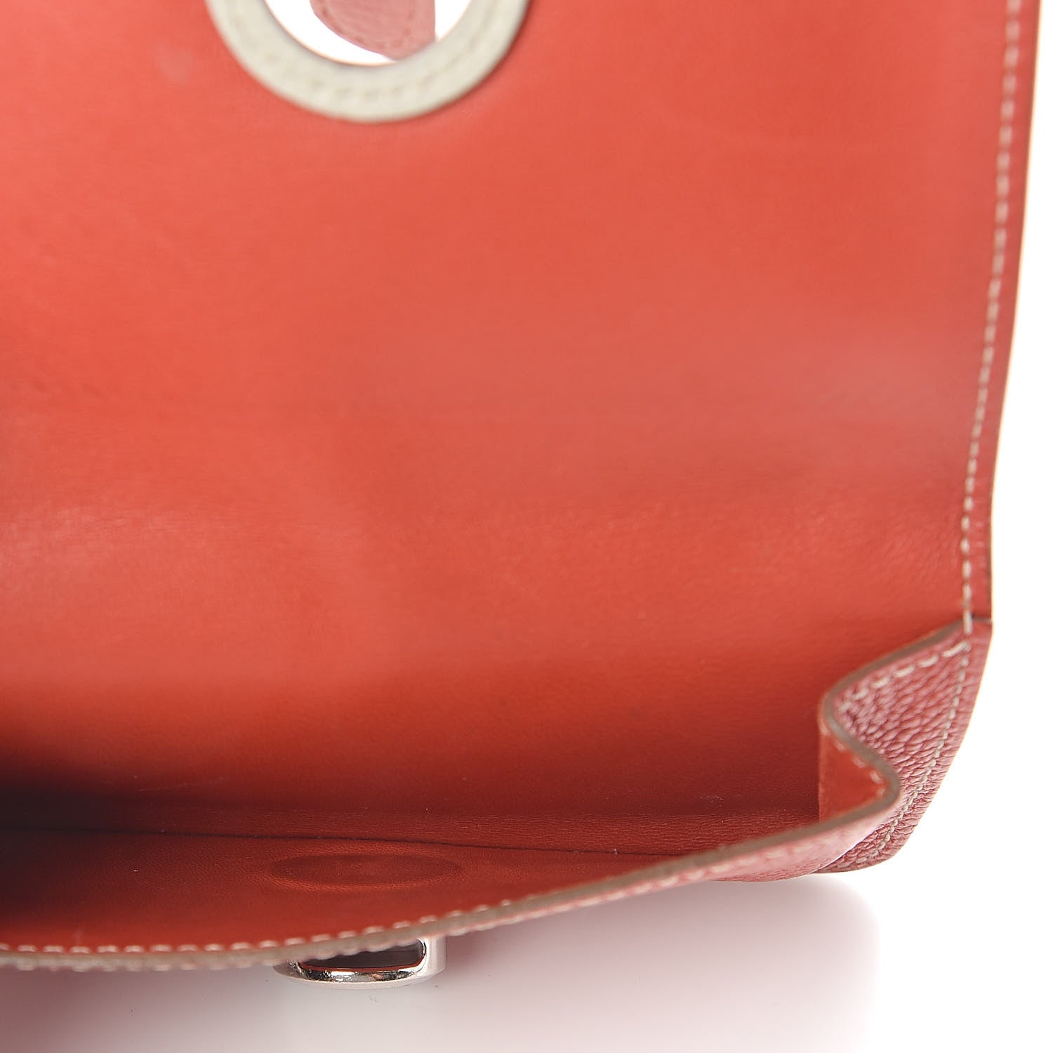 Hermes Togo Dogon Card Holder Sanguine White 5 of 6