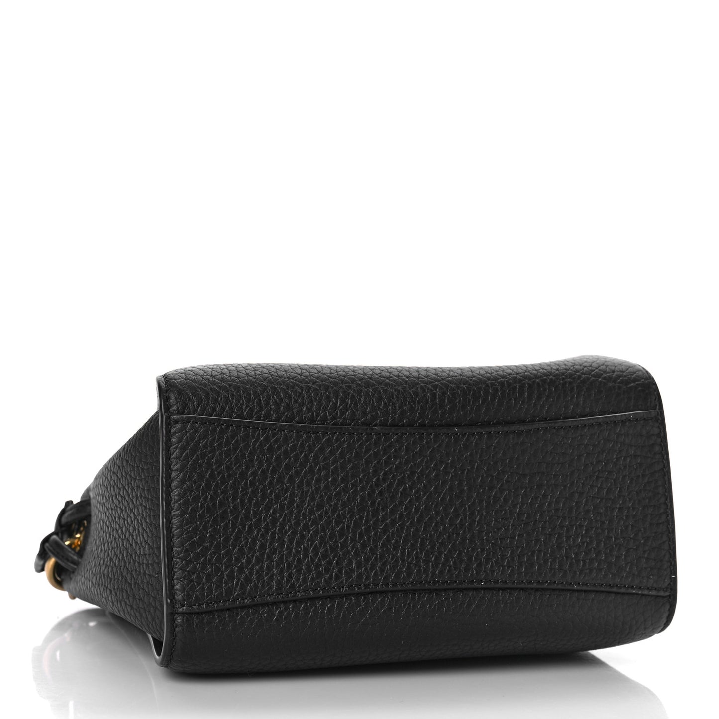 Heavy Grain Small Iris Tote Black