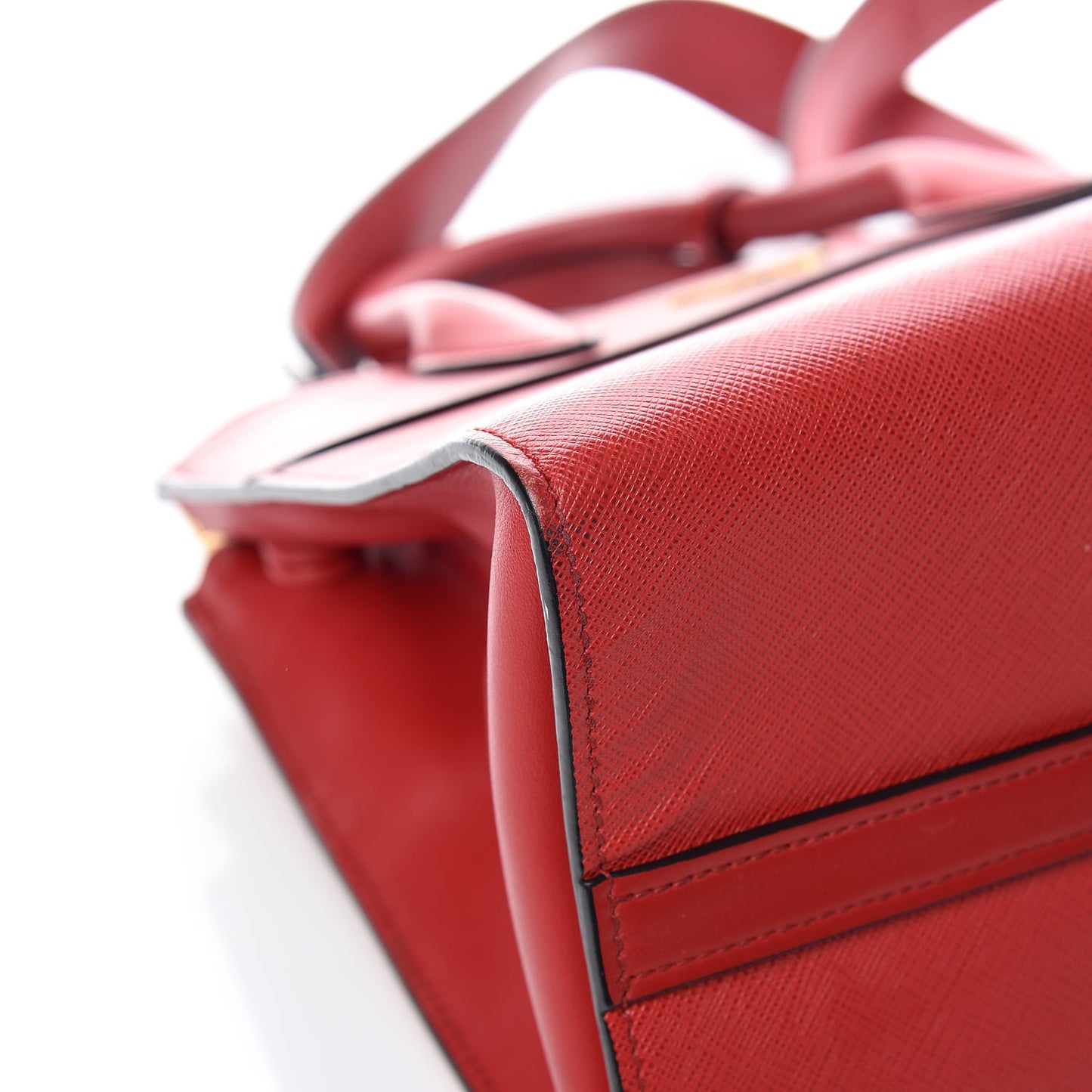 Saffiano City Calfskin Small Esplanade Tote Rosso