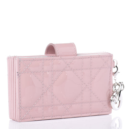 Christian Dior Patent Cannage Lady Dior 5-Gusset Card Holder Rose Clair 2 of 8