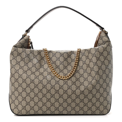 Gucci GG Supreme Monogram Large Linea A Hobo Light Brown 1 of 10