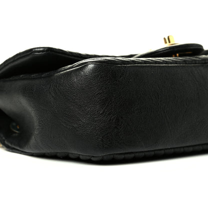 Chanel Calfskin Surpique Chevron Small Flap Black 7 of 8