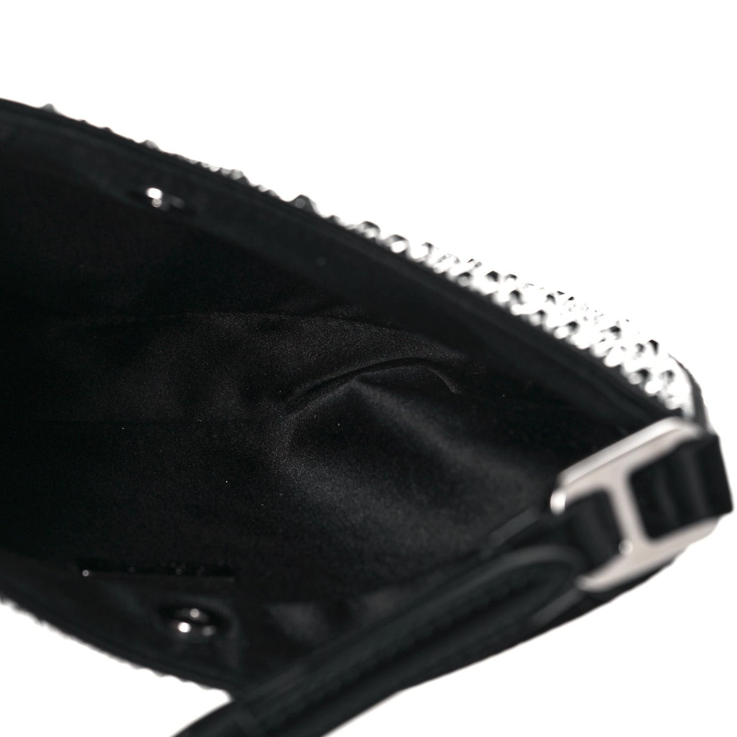 Satin Crystal Cleo Adjustable Strap Shoulder Bag Metal