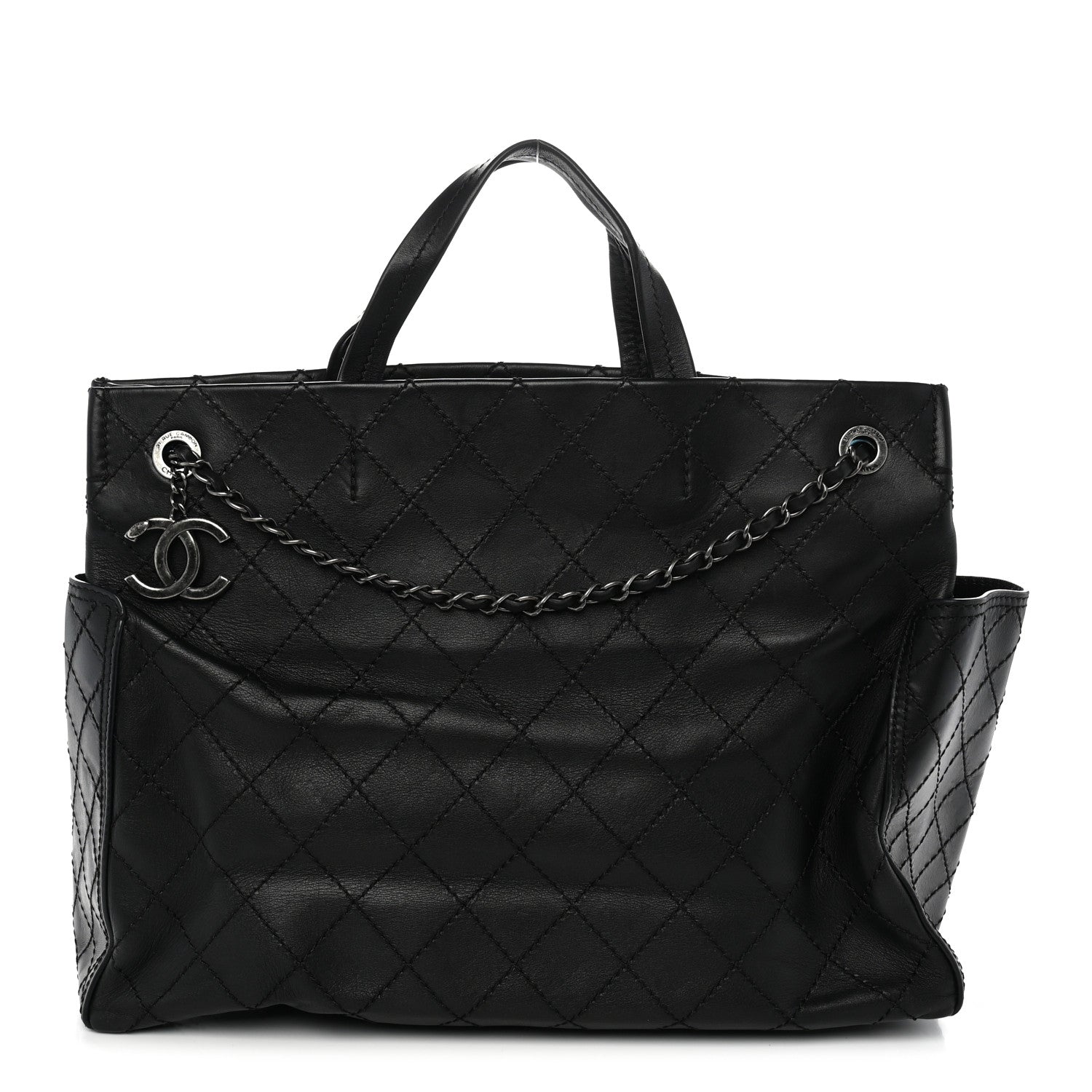 Chanel Grained Calfskin CC Pocket Tote Black 1 of 10