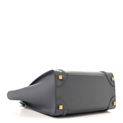 Celine Baby Drummed Calfskin Micro Luggage Kohl 4 of 10