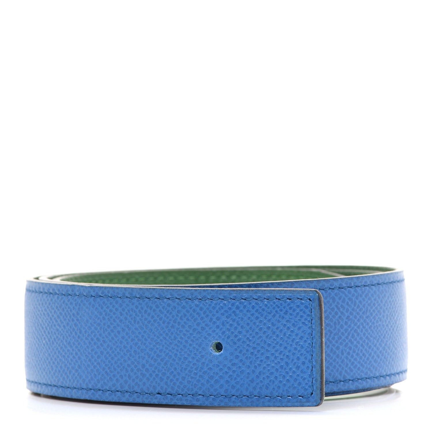 Hermes Courchevel 32mm Belt Strap 74 Vert Clair Bleu France 2 of 7