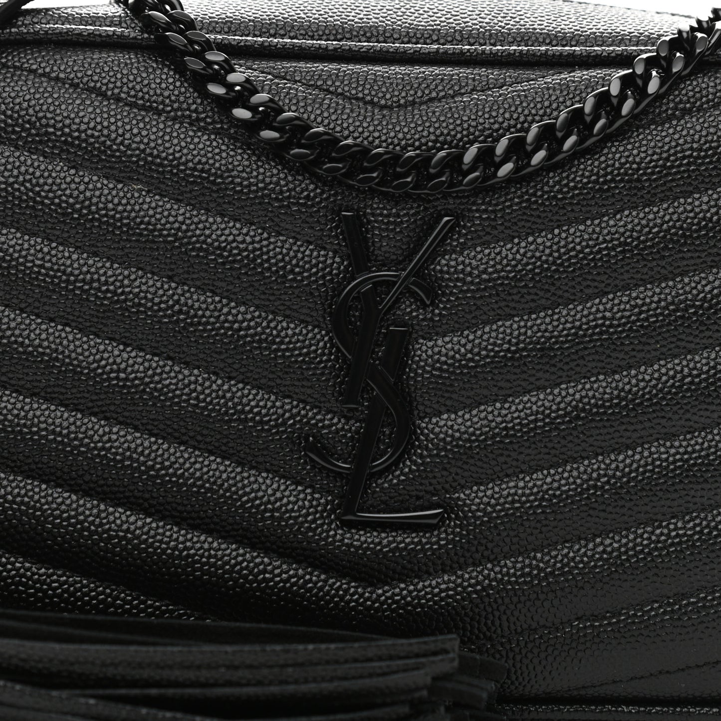 Grain De Poudre Matelasse Monogram Mini Lou Camera Bag Black