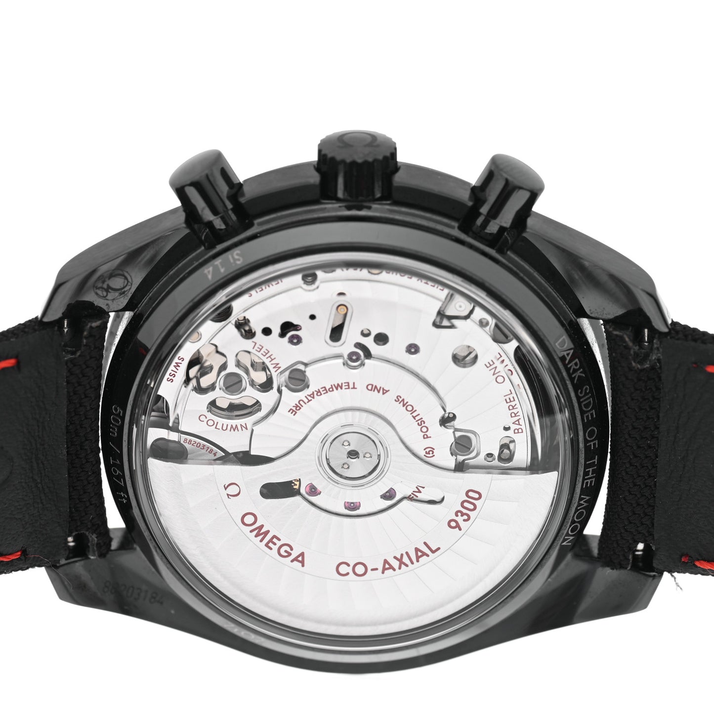 Ceramic Fabric 44.25mm Speedmaster Dark Side Of The Moon Chronograph Automatic Watch Black 311.92.44.51.01.005