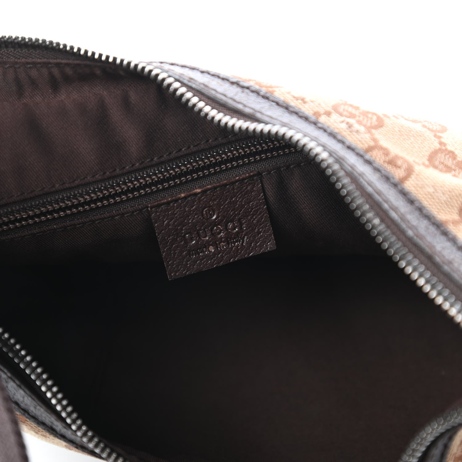 Gucci Monogram Medium Half Moon Hobo Dark Brown 8 of 15