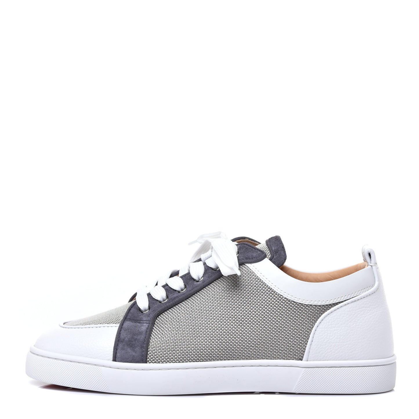 Calfskin Mens Rantulow Orlato Flat Sneakers 44 White Grey