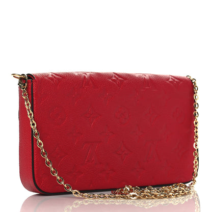Louis Vuitton Empreinte Pochette Felicie Chain Wallet Scarlet 4 of 10
