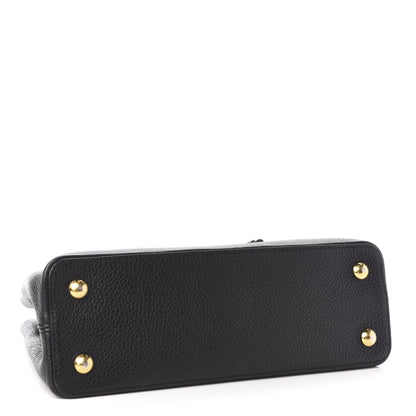 Louis Vuitton Taurillon Metallic Flowers Capucines PM Black 4 of 11