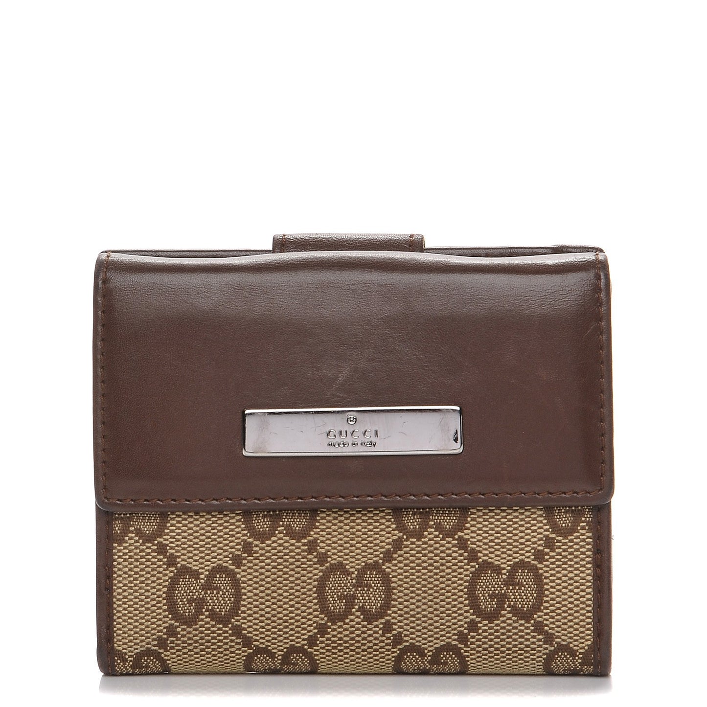 Monogram Compact Wallet Dark Brown