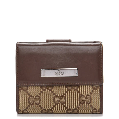 Gucci Monogram Compact Wallet Dark Brown 1 of 8
