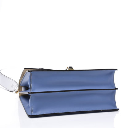 Fendi X FILA Vitello Liberty Mania Bi-Color FF 1974 Embossed Kan I Shoulder Bag White Nebula Multicolor 3 of 15