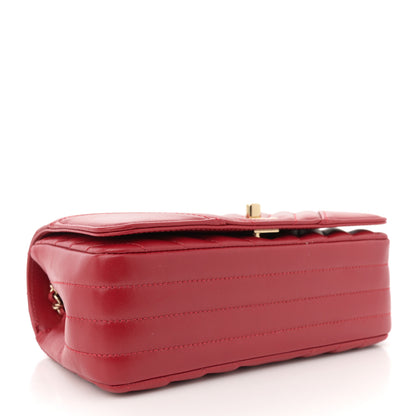 Chanel Calfskin Chevron Quilted Mini Statement Flap Red 4 of 13