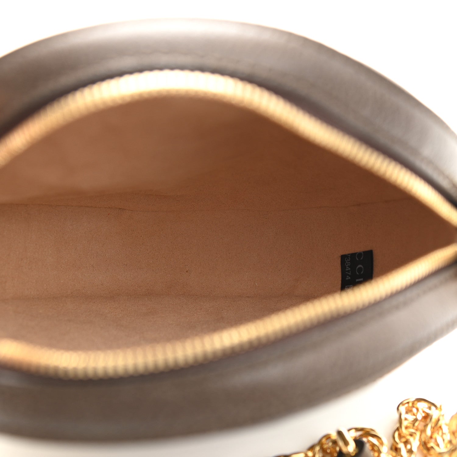 Gucci GG Supreme Monogram Web Mini Ophidia Round Shoulder Bag Brown 5 of 10