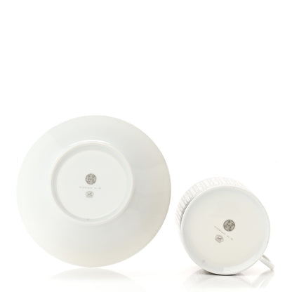 Hermes Porcelain Mosaique Au 24 Platine Breakfast Cup And Saucer Set Of 2 5 of 9