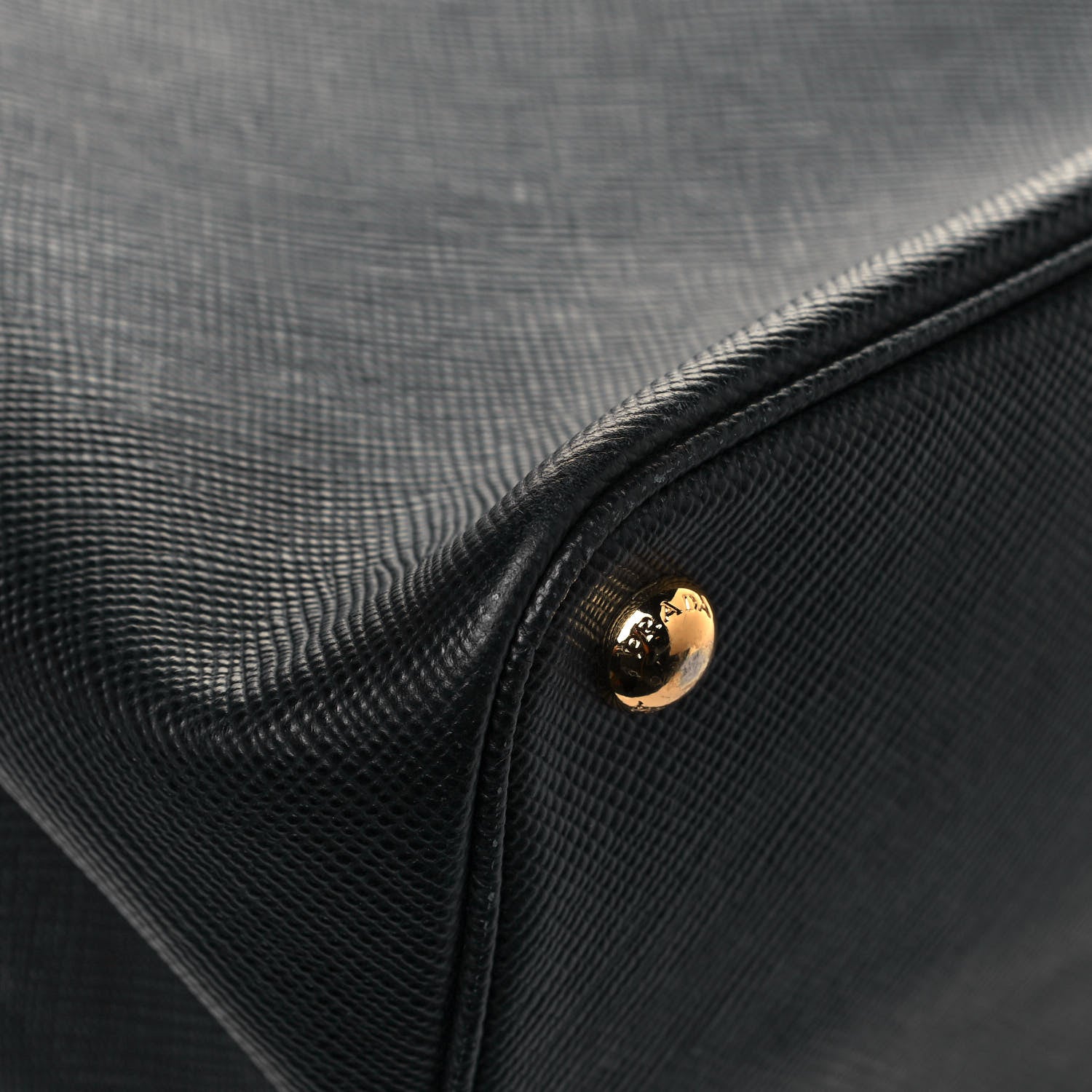 Prada Saffiano Cuir Large Double Bag Black Fuoco 12 of 15