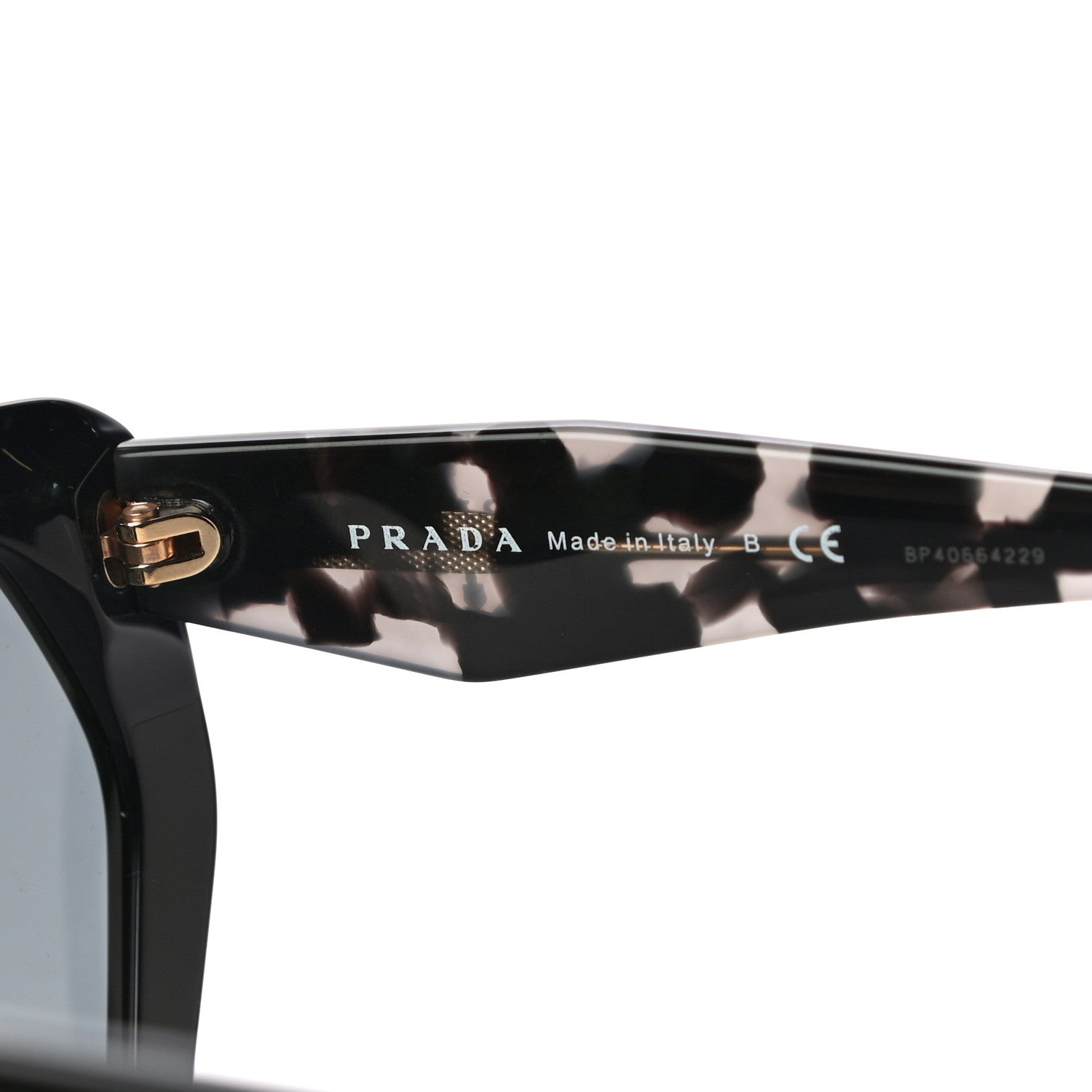 Prada Acetate Sunglasses SPR 16R Black Tortoise Grey 5 of 7