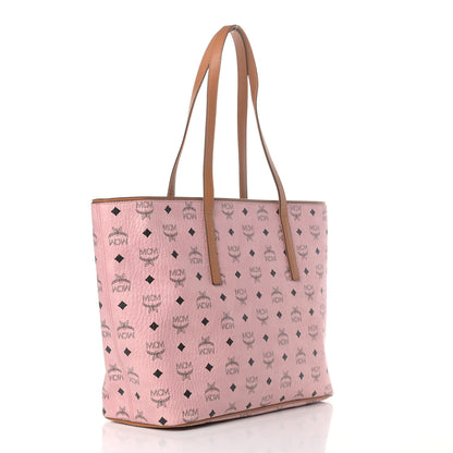 MCM Visetos Medium Anya Zip Top Shopper Tote Soft Pink 2 of 4