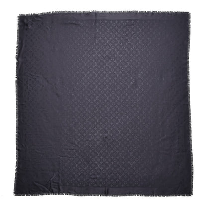 Louis Vuitton Wool Silk Monogram Shawl Anthracite 1 of 5