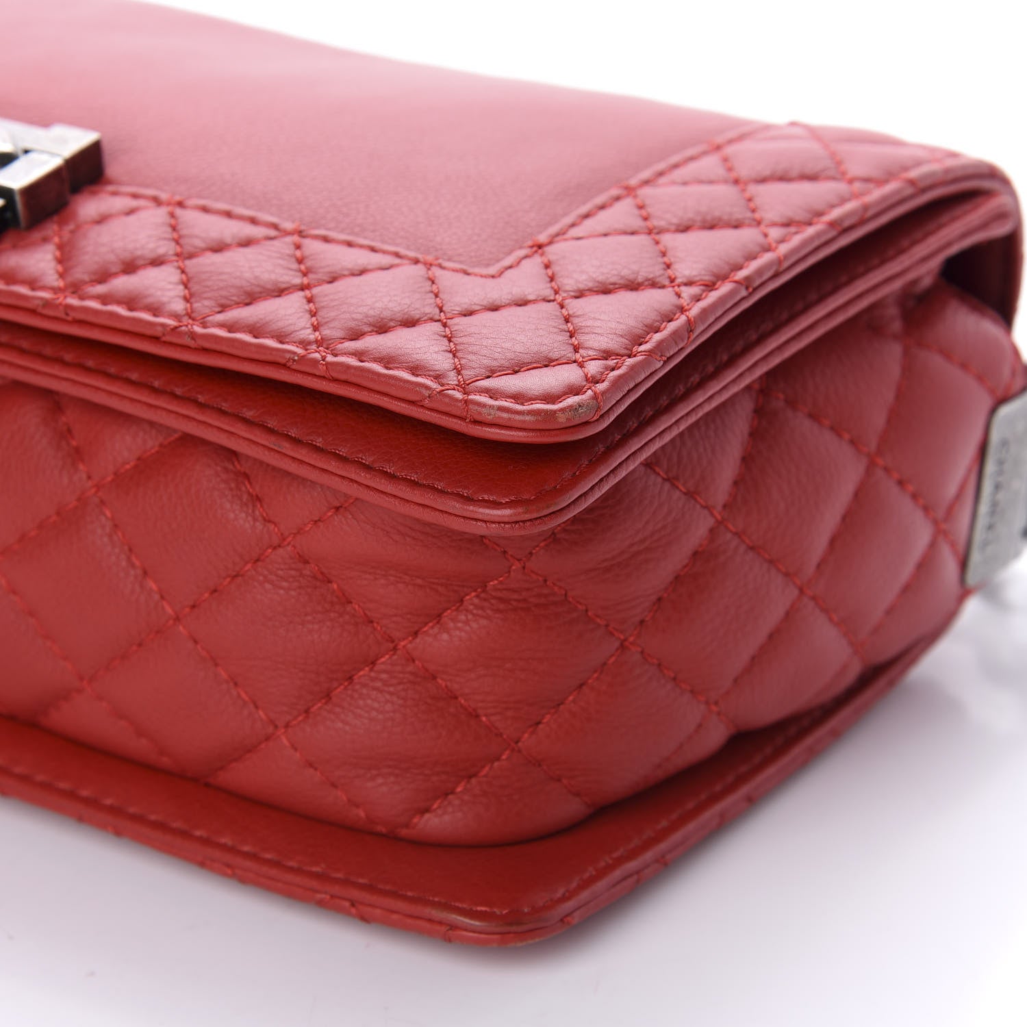 Chanel Calfskin Medium Boy Reverso Flap Red 7 of 10