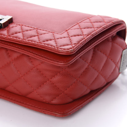 Chanel Calfskin Medium Boy Reverso Flap Red 7 of 10
