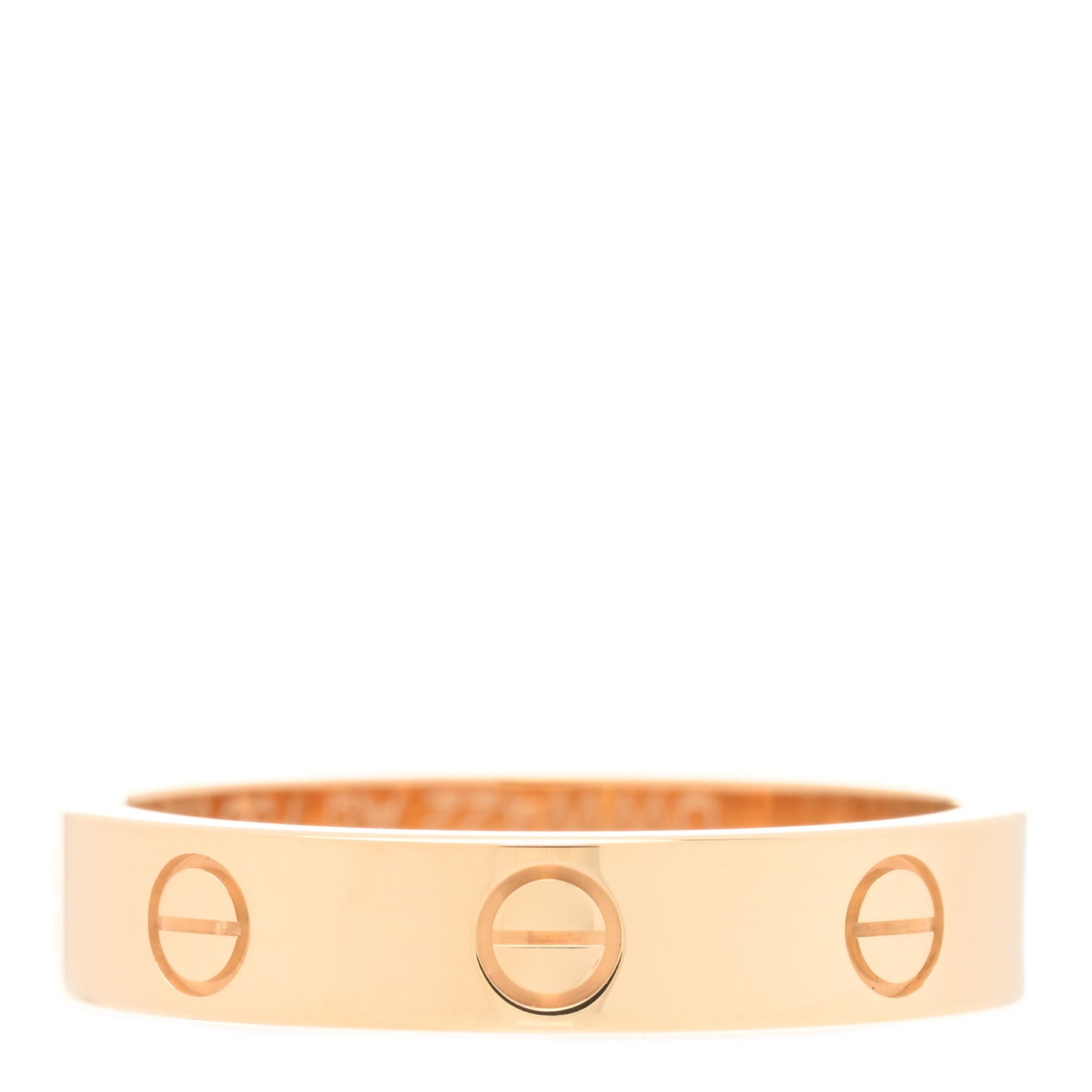 18K Yellow Gold Diamond 4mm LOVE Wedding Band Ring 54 6.75