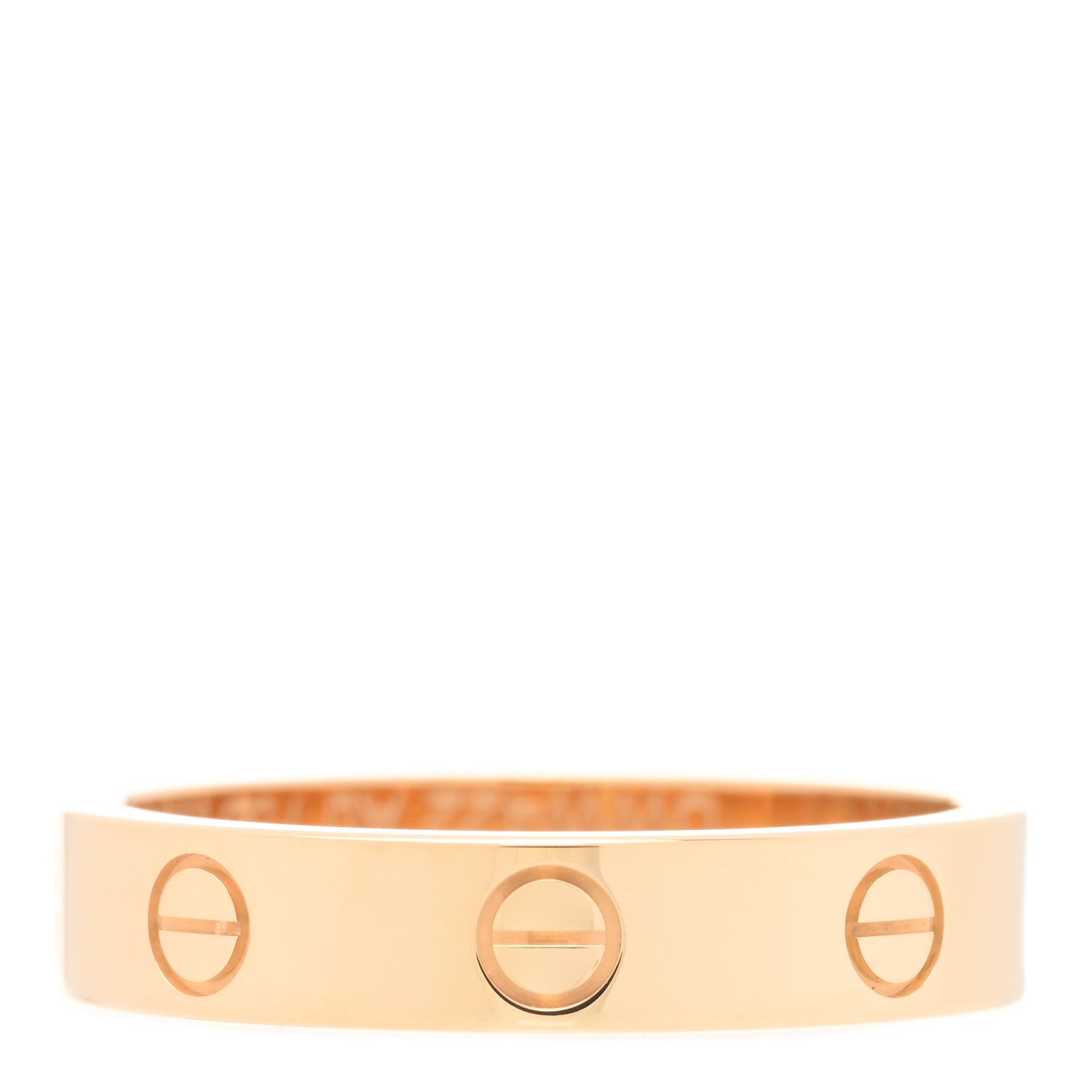 Cartier 18K Yellow Gold Diamond 4mm LOVE Wedding Band Ring 54 6.75 3 of 4