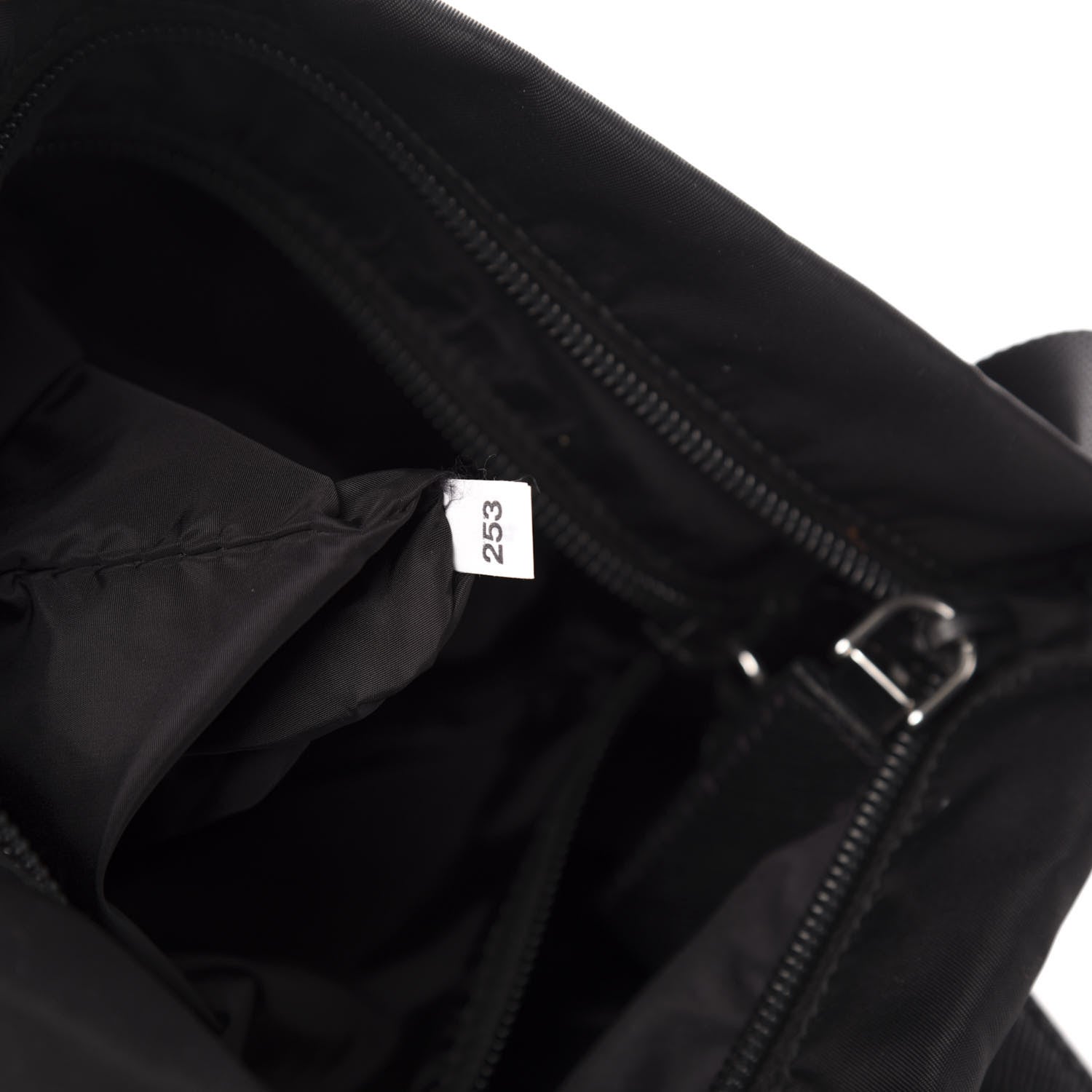 Prada Tessuto Nylon Soft Calf Small Crossbody Bag Black Azzurro 7 of 14