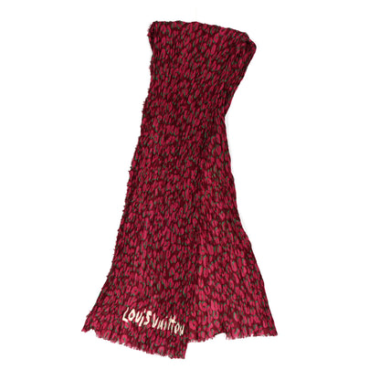 Louis Vuitton Cotton Sprouse Leopard Pareo Rouge Fauviste 2 of 4