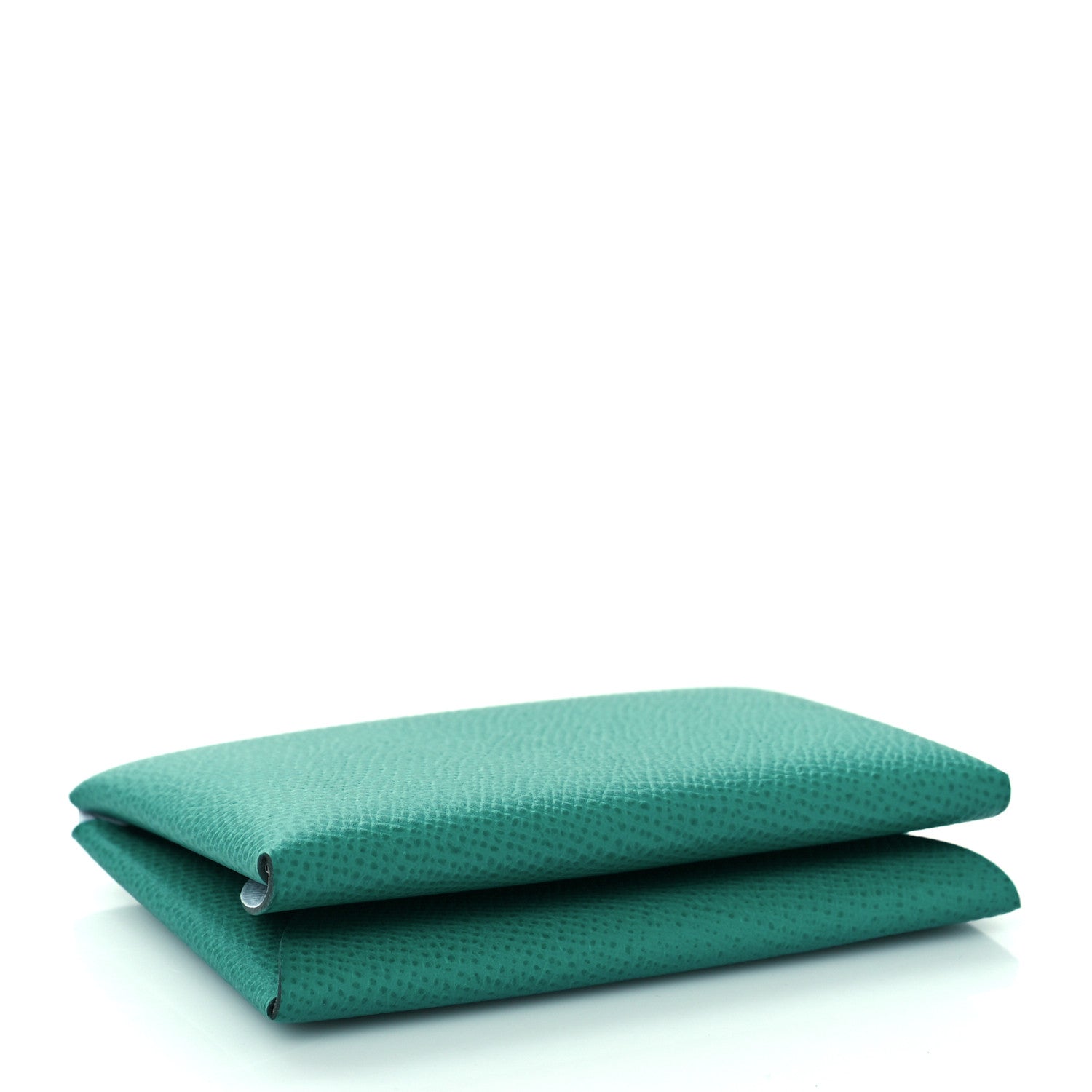 Hermes Epsom Verso Calvi Duo Card Case Vert Jade Bleu Brume 4 of 10