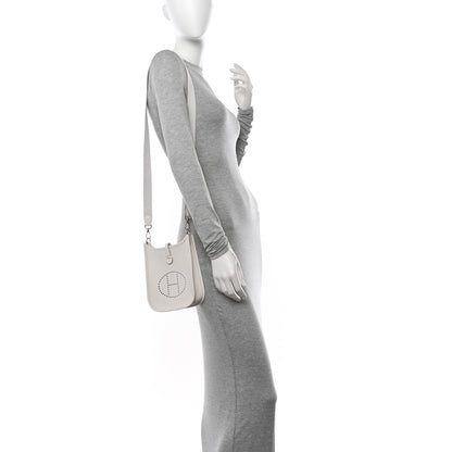 Hermes Taurillon Clemence Amazone Evelyne TPM Gris Pale 2 of 11