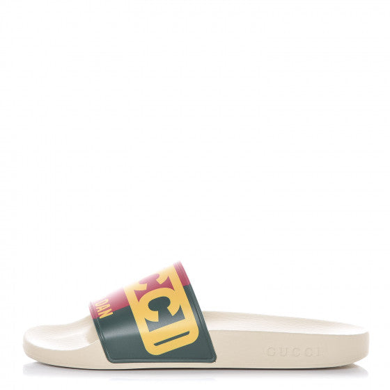 X DAPPER DAN Rubber Womens Slide Sandals 40 Red Green Crop