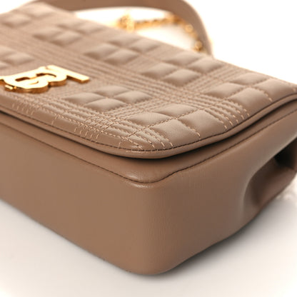 Burberry Lambskin Quilted Small Lola Bag Camel 9 of 9
