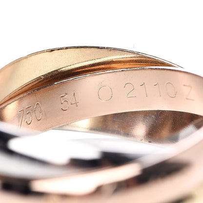Cartier 18K Pink Yellow White Gold Classic Les Must De Trinity Ring 54 6.75 4 of 4