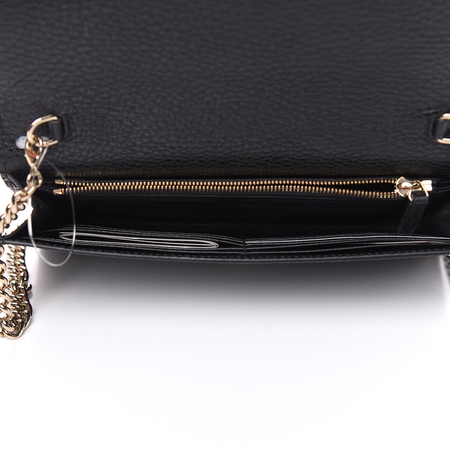 Gucci Dollar Calfskin Medium Betty Chain Wallet Black 5 of 7