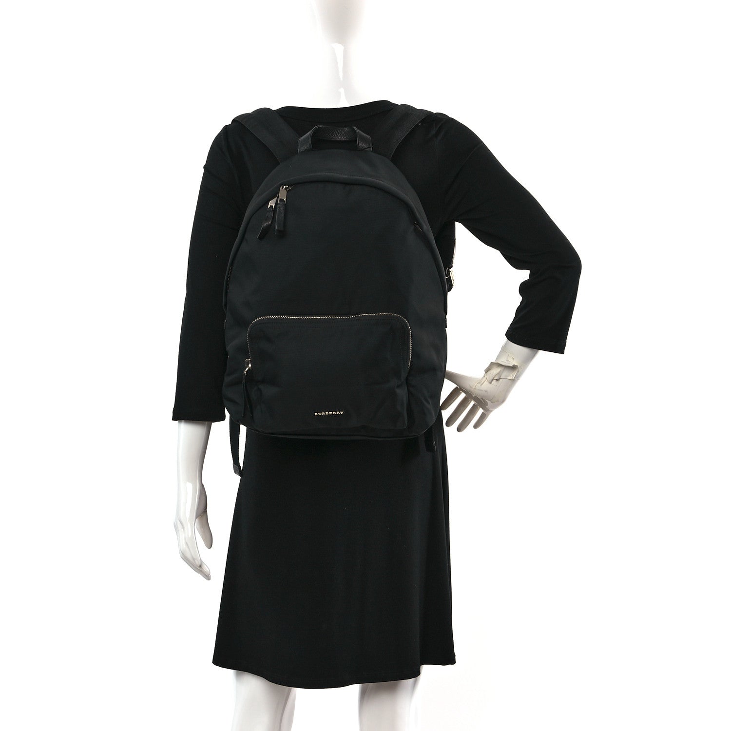 Burberry Nylon Abbeydale Simple Backpack Black 2 of 9