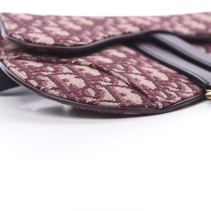 Christian Dior Oblique Saddle Belt Bag Bordeaux 7 of 9