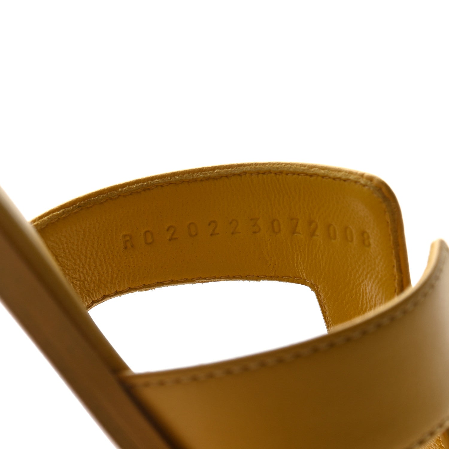 Hermes Box Calfskin Oran Sandals 37 Jaune Citron 8 of 8